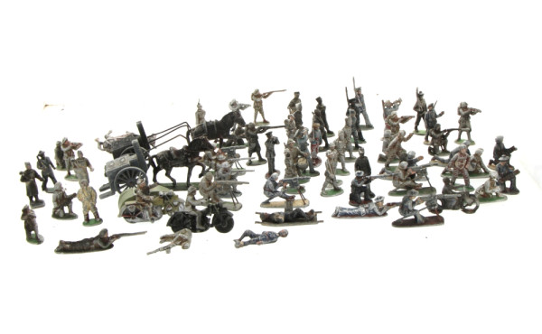 Ensemble de petits soldats en aluminium 
