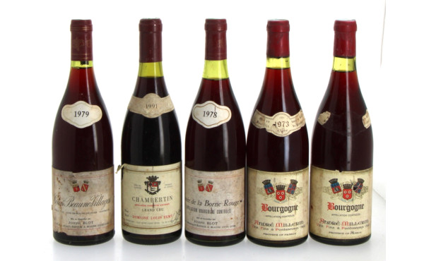 BOURGOGNE - 5 bouteilles: CHAMBERTIN gra