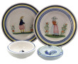 MALICORNE - Paire d'assiettes anciennes 