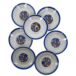 AMIEUX Frères, Nantes - 8 assiettes en f