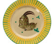 Assiette en faïence à décor d'un cervidé
