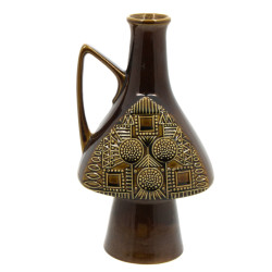Allemagne - Vase à anse en céramique bru