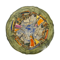 Dessous de plat en faïence polychrome à 