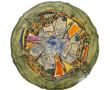 Dessous de plat en faïence polychrome à 