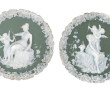 Dans le goût de WEDGWOOD - Paire de méda