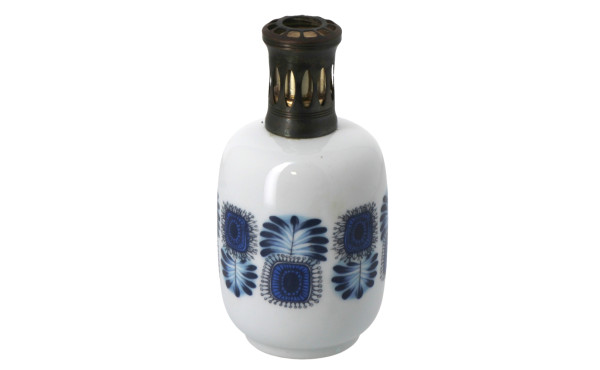 Lampe BERGER, en porcelaine blanche et b