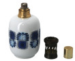 Lampe BERGER, en porcelaine blanche et b