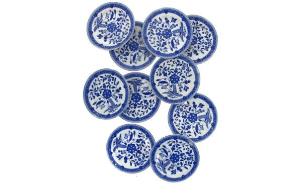 10 assiettes à dessert en porcelaine chi