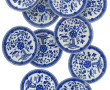 10 assiettes à dessert en porcelaine chi
