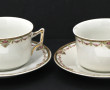 Deux paires de déjeuner avec sous-tasses
