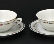 Deux paires de déjeuner avec sous-tasses