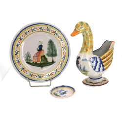 HB et Henriot Quimper - Lot de 3 pièces 