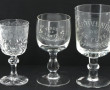 Lot de 3 verres à pied anciens en crista