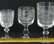 Lot de 3 verres à pied anciens en crista