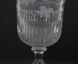 Rince-raisin XIXème en verre gravé, H 21