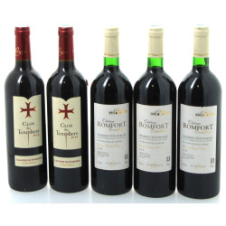BORDEAUX - Lot de 5 bouteilles: - 2 B C