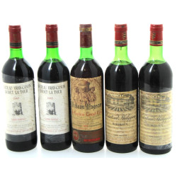 BORDEAUX - Lot de 5 bouteilles: - 2 B C