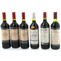 BORDEAUX - Lot de 6 bouteilles: - 3 B C