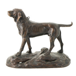 Léon BUREAU (1866-1906) "Chien de chasse