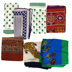 Lot de foulards vintage : 3 carrés en so
