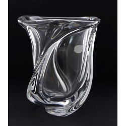 VAL SAINT-LAMBERT - Vase en cristal anné