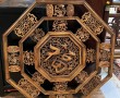 Panneau asiatique octogonal à décor ajou