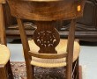 Trois chaises anciennes en bois fruitier