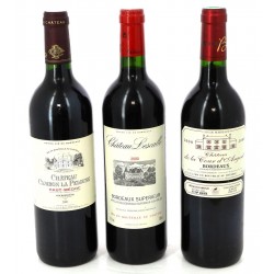 Lot de 3 bouteilles de Bordeaux: - 1 B 