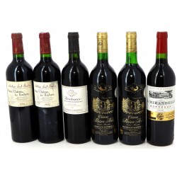 Lot de 6 bouteilles de Bordeaux: - 2 B 