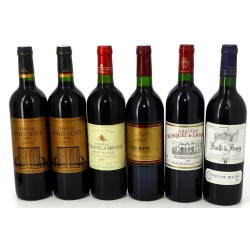 Lot de 6 bouteilles de Bordeaux: - 1 B 