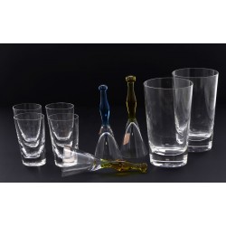 SEVRES - 4 verres à vodka en cristal, H 