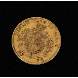 Pièce de 20 F belge en or "1875"