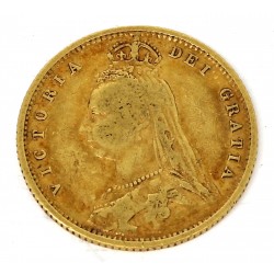 Pièce 1/2 souverain en or "1892" au prof