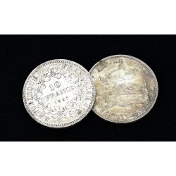 Lot de 2 pièces de 10 F argent "1967" et
