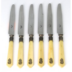 6 couteaux à fruits, fin XIXème, début X