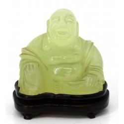 "Bouddha", sujet en néphrite verte, sur 