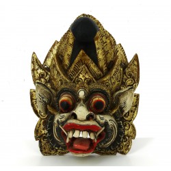 INDONESIE - Masque en bois sculpté polyc