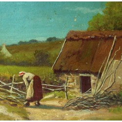 Louis NOËL (1824-1904) "Petite chaumière