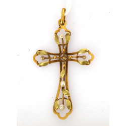 Pendentif croix en or jaune 18 carats, p