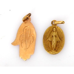 Petite médaille de la Vierge en or jaune