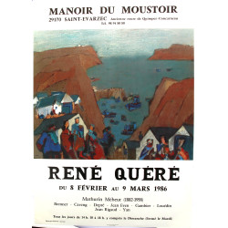 RENE QUERE - Affiche en couleurs, Manoir