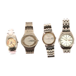 4 montres vintages dont 2 Seiko, Bulova 
