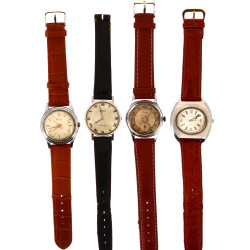4 montres vintages dont 1 Tissot (foncti