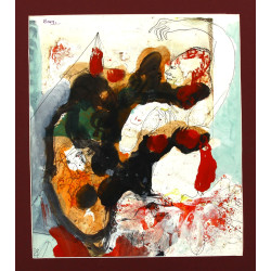 Joseph BOERI (1929-2004) "Couple", aquar