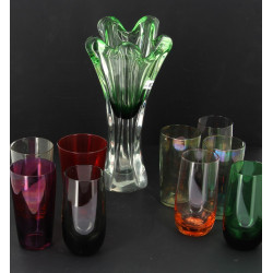 Vase en verre transparent et verre verre