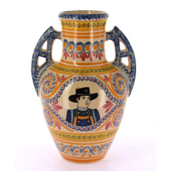 HENRIOT Quimper - Vase à deux anses en f