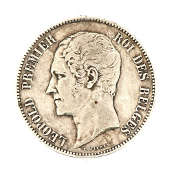 Belgique - Léopold I, 5 francs 1865 900è