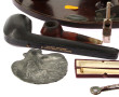 Necessaire de fumeur ancien en bois sur 