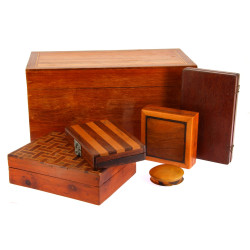 Coffret en bois, H 16,5 x L 32 cm (ouver