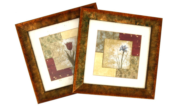 Thème FLORAL - Lot de 3 reproductions en